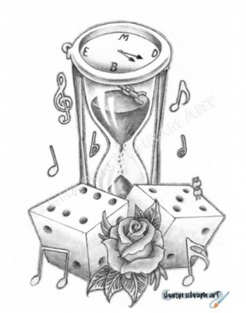 Tattoo design 1 (Zandloper)